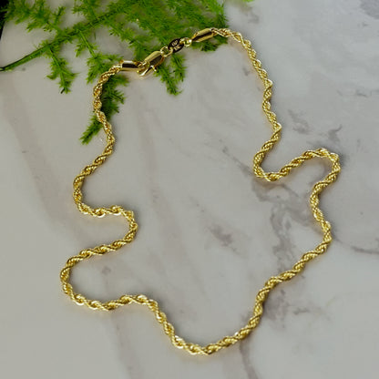 Rope link chain necklace- 3mm