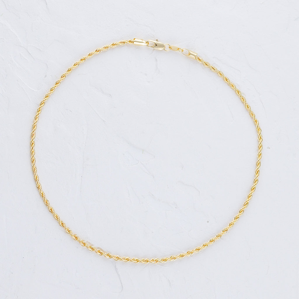 Rope link chain necklace- 3mm