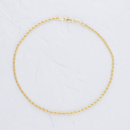 Rope link chain necklace- 3mm