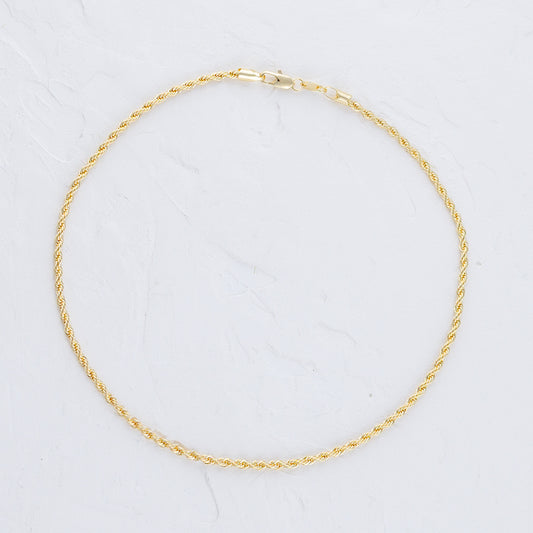 Rope link chain necklace- 3mm