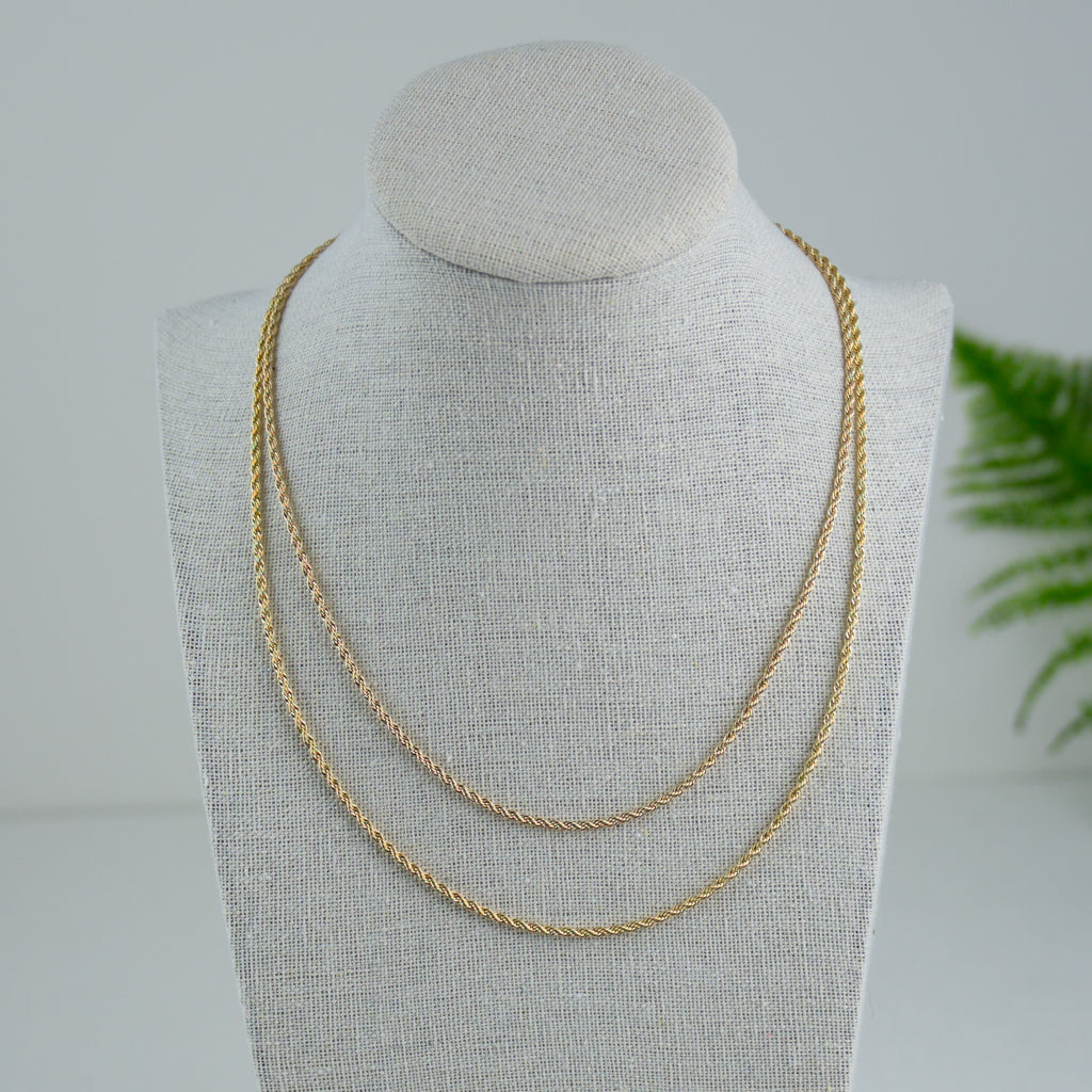 Rope link chain necklace - 2mm