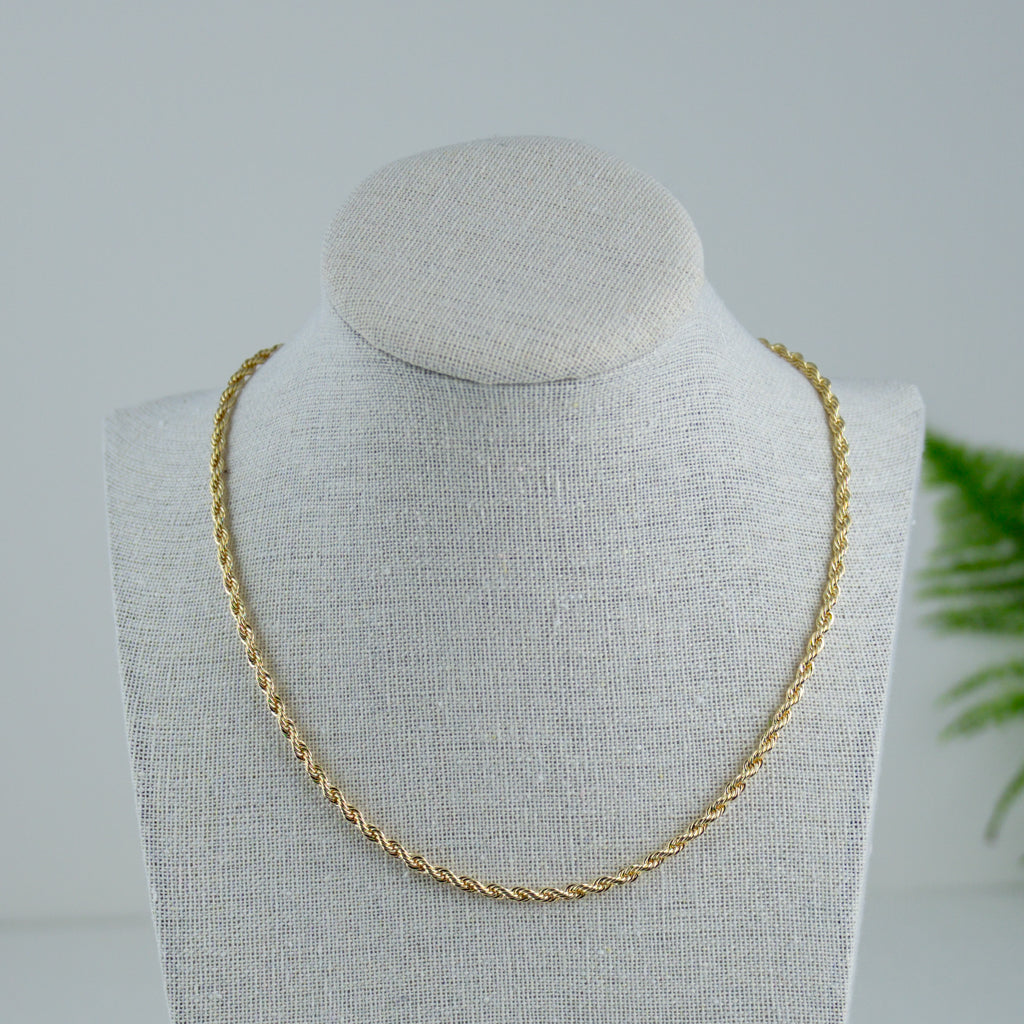 Rope link chain necklace- 3mm