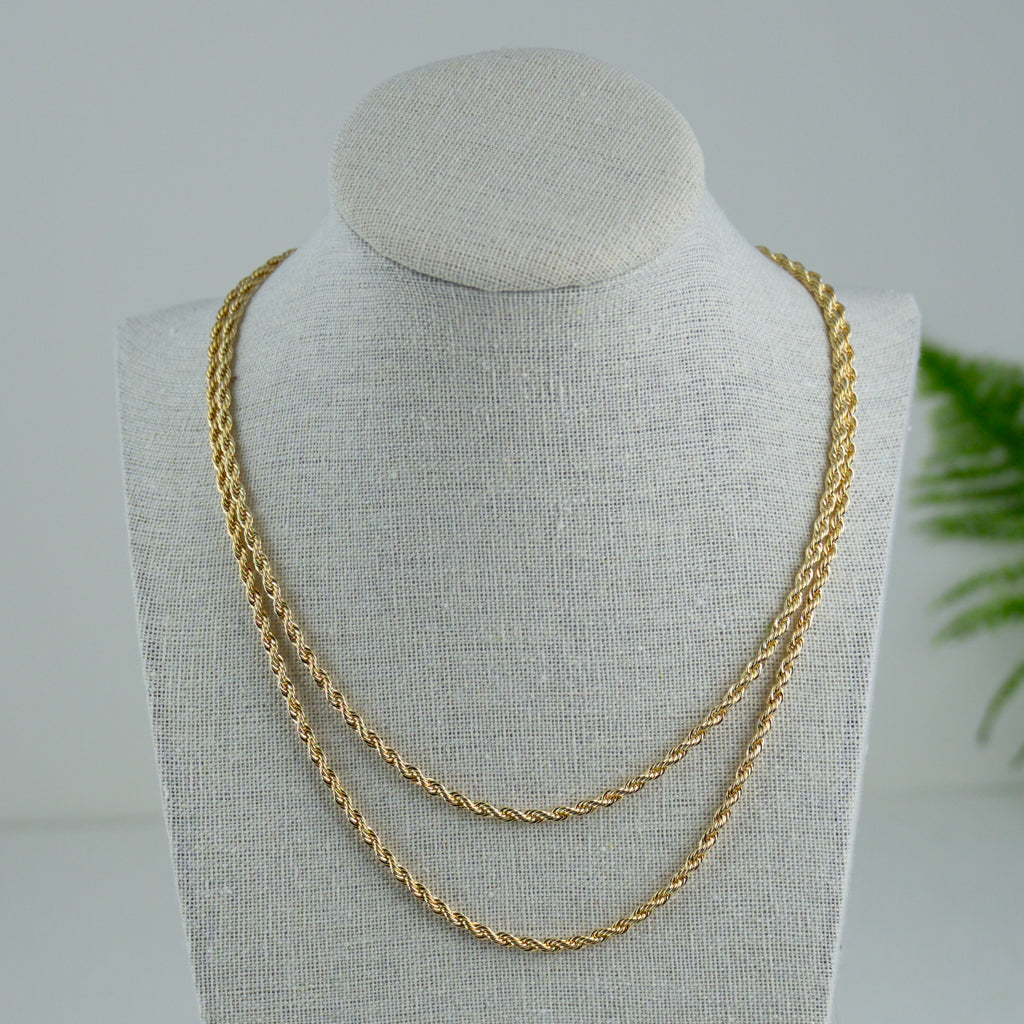 Rope link chain necklace- 3mm