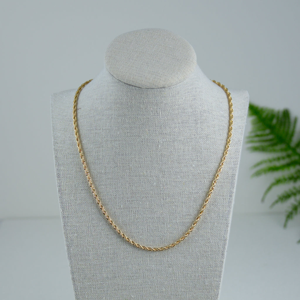 Rope link chain necklace- 3mm