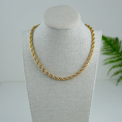 Rope link chain necklace- 6mm