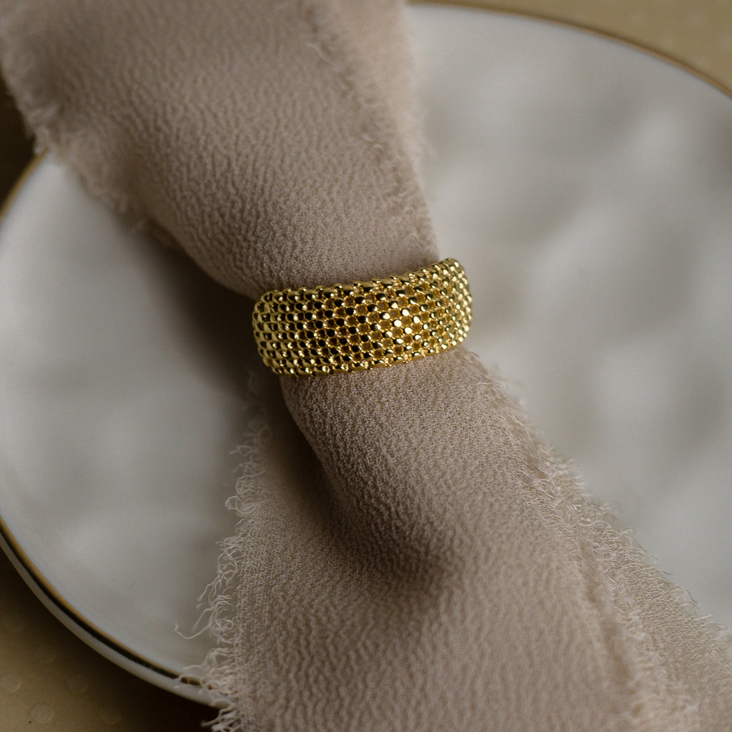 Gold Mesh Ring