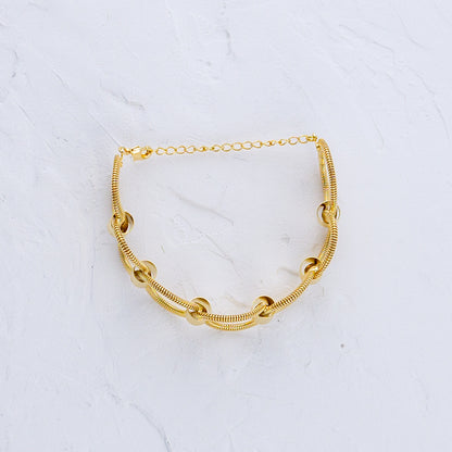 Snake Chain Circle Bracelet