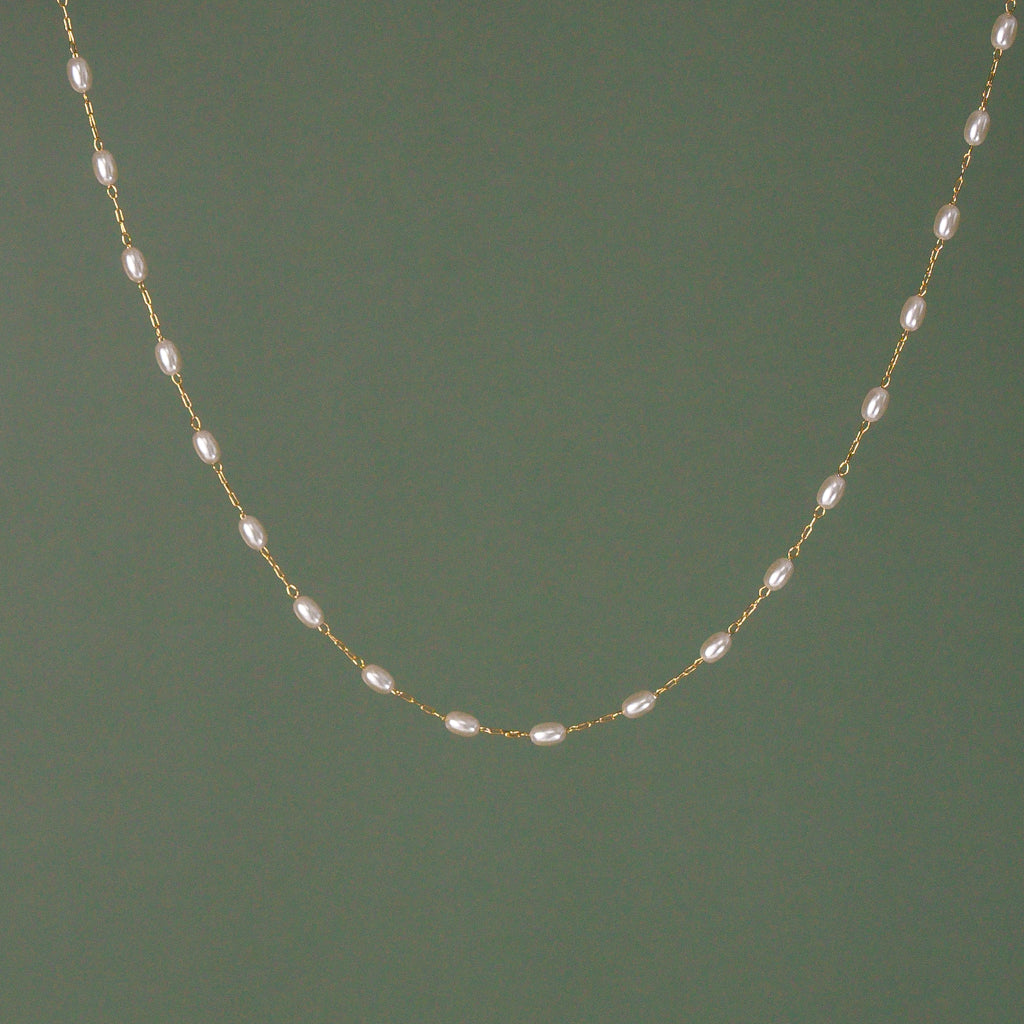 Oval Pearl Necklace