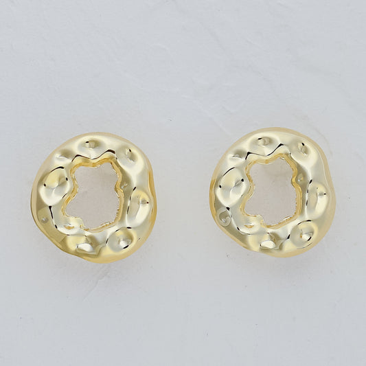 Hammered Circle Earrings