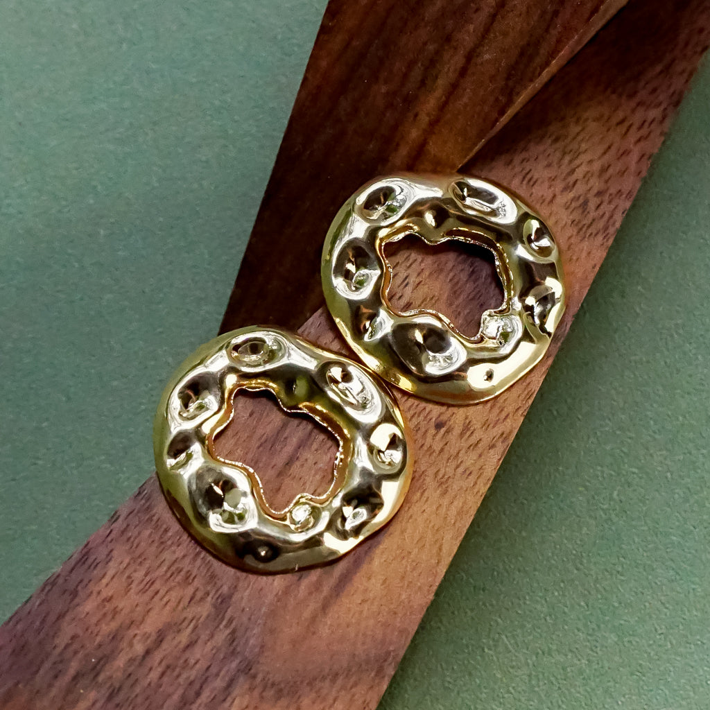 Hammered Circle Earrings