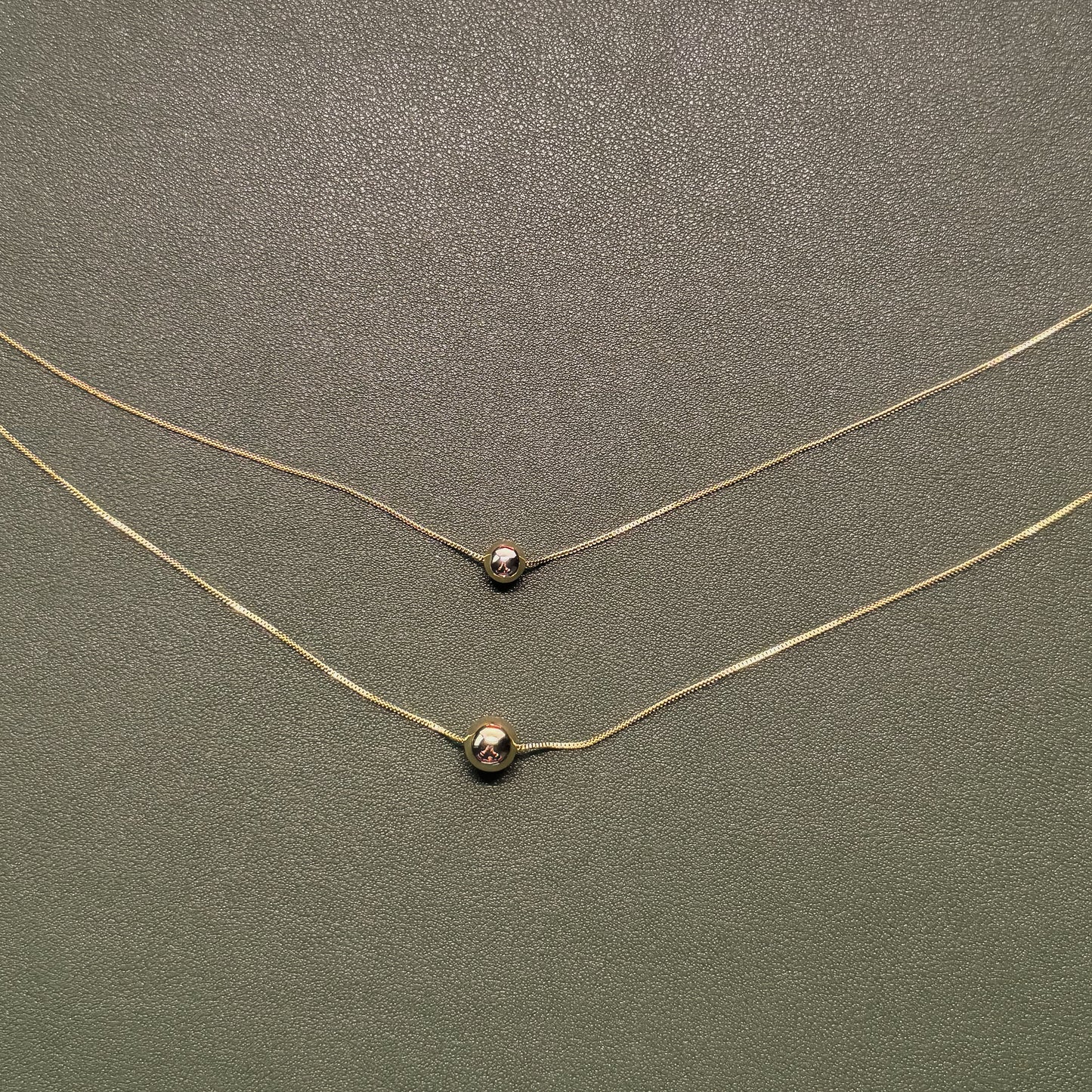 Layered Gold Ball Necklace