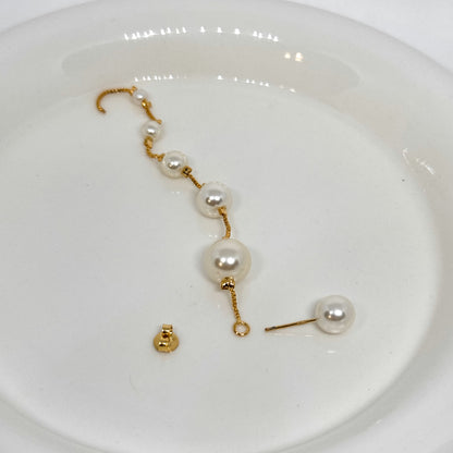 Long Pearl Drop Earrings