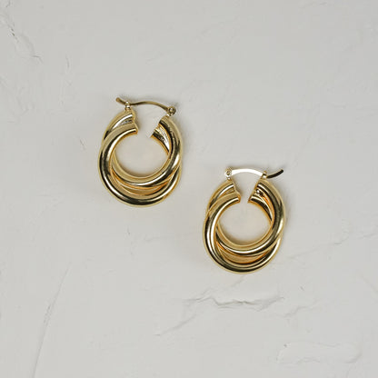 Double Twisted Hoop Earrings