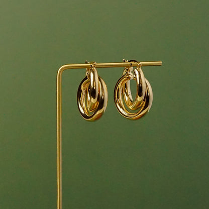 Double Twisted Hoop Earrings