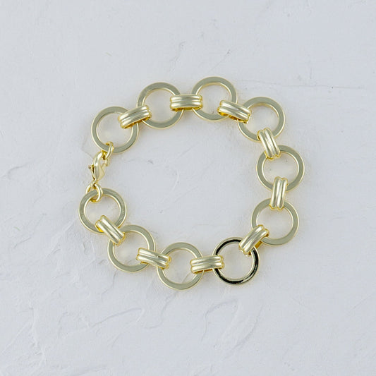 Designer Circle Link Gold Bracelet