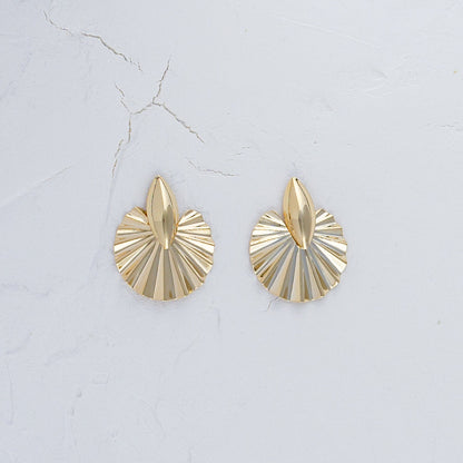 Gold Fan Earrings