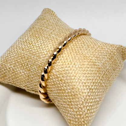 Twisted Gold Bangle Bracelet